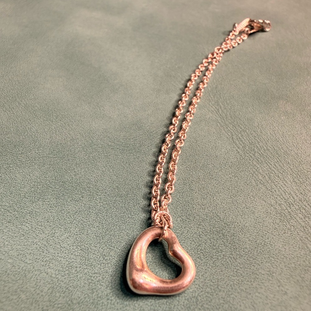 ✨ Tiffany & Co. Elsa Peretti Open Heart Bracelet – Sterling Silver ✨